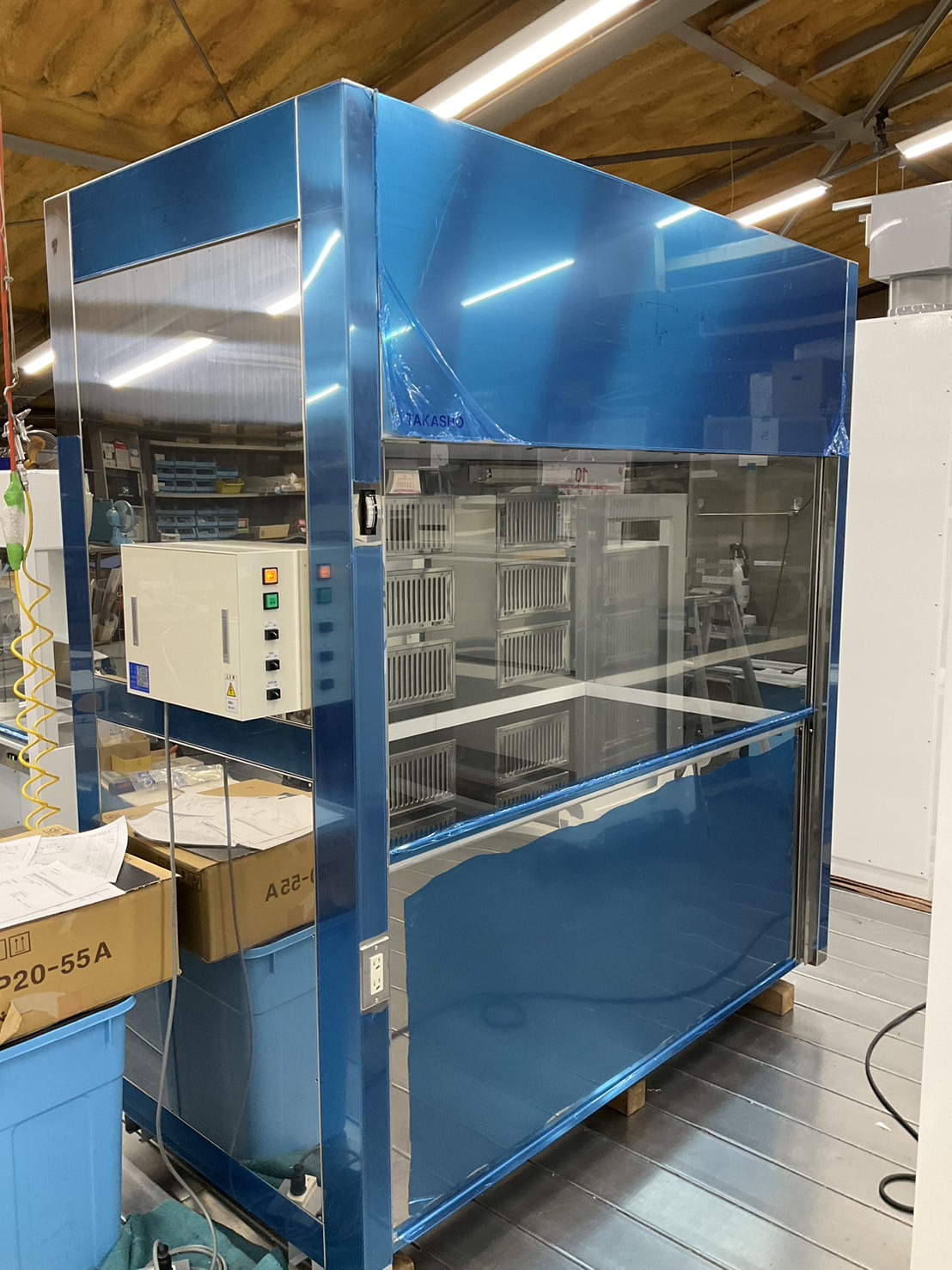 特注ステンレス製プッシュプルクリーンチャンバー製作しました